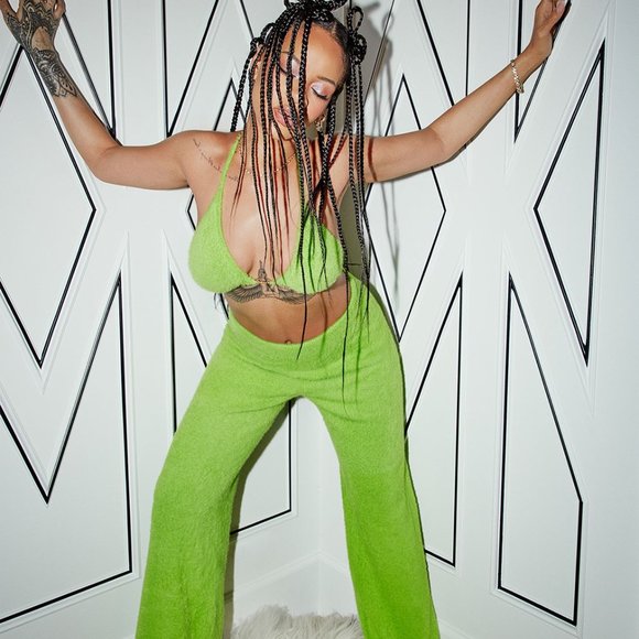 Savage X Fenty Fluff It Up Catsuit Sz L NWT Super Soft & Sexy - Picture 1 of 5